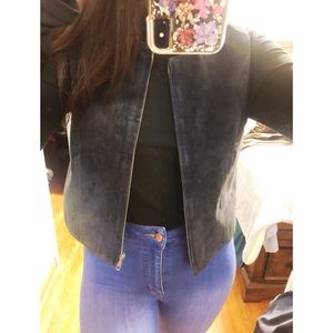 Vintage Genuine Leather Vest Size S